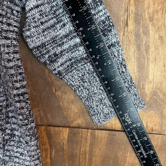 Express Womens Sweater Gray Boat Neck 3/4 Sleeve Knit Wool Mohair Blend Tunic S - Picture 8 of 13